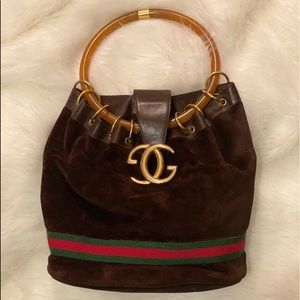 GUCCI Vintage Suede Tortoise